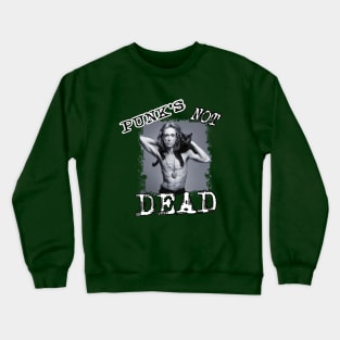 Iggy Pop + Black Cat - PUNK'S NOT DEAD Crewneck Sweatshirt